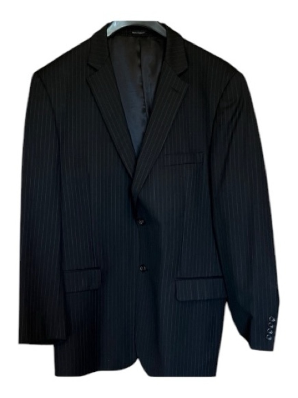 Pronto Uomo Men's Black Pinstripe Blazer